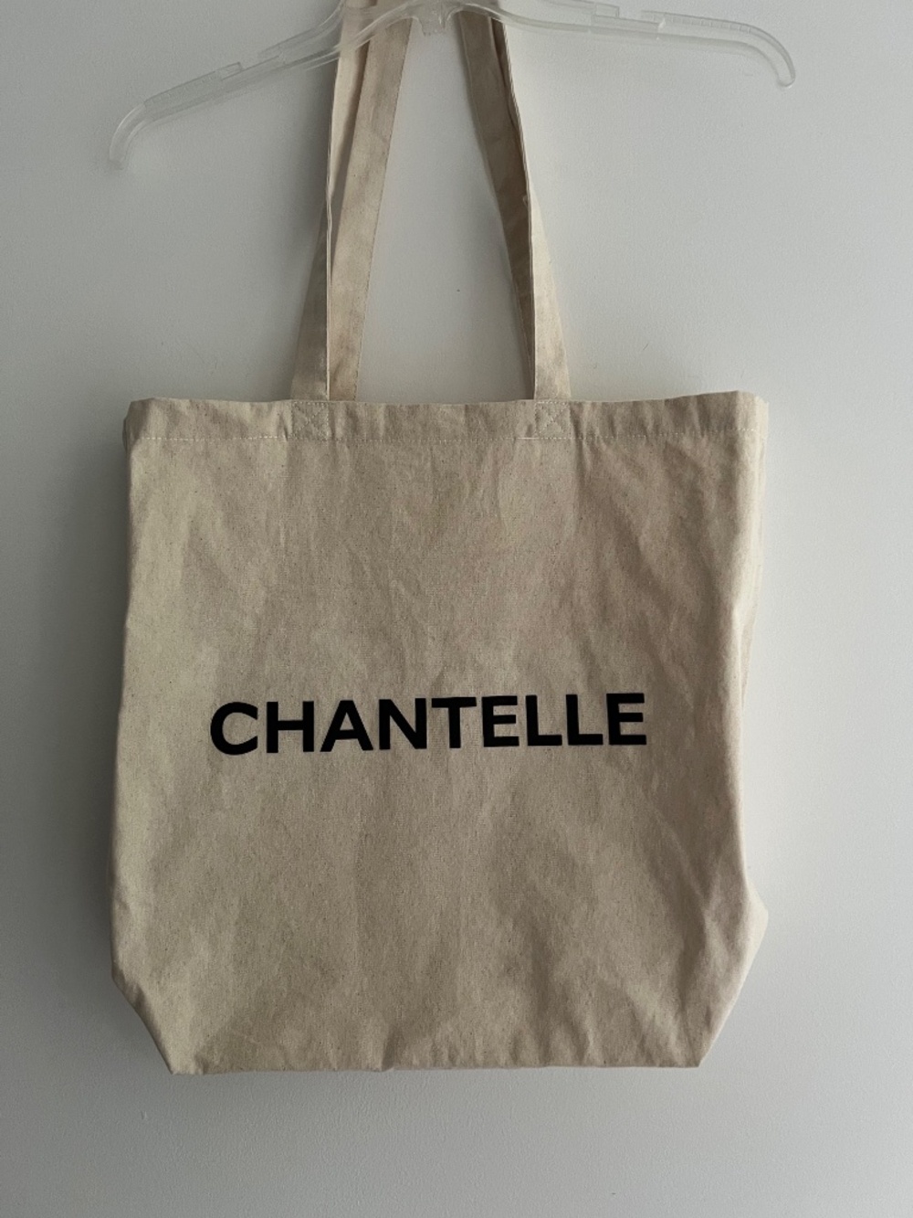 Chantelle Beige Canvas Tote Bag Minimalist Everyday Shoulder Bag Storage